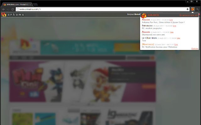 AnkaboxNotifier mula sa Chrome web store na tatakbo sa OffiDocs Chromium online