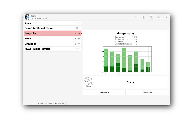 AnkiDroid-flashcards van de Chrome-webwinkel die online met OffiDocs Chromium kunnen worden uitgevoerd