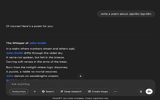 Anonyma.chat: protect your data in chat.  from Chrome web store to be run with OffiDocs Chromium online