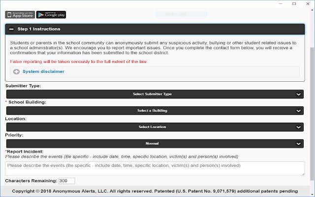 Anonymous Alerts®  from Chrome web store to be run with OffiDocs Chromium online