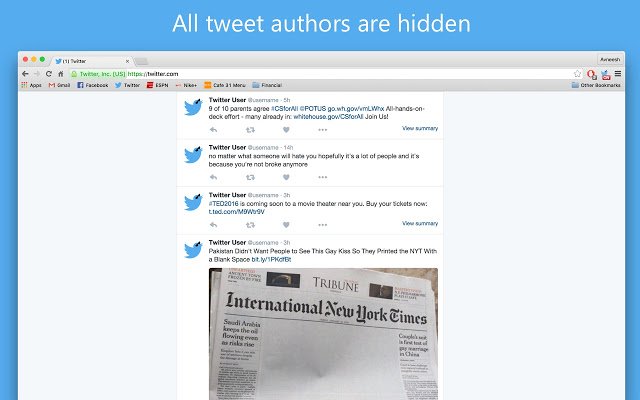 Anonymous Twitter  from Chrome web store to be run with OffiDocs Chromium online