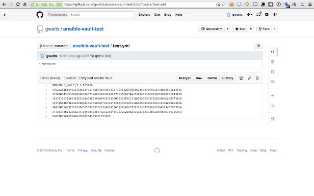 Ansible Vault Decryptor  from Chrome web store to be run with OffiDocs Chromium online