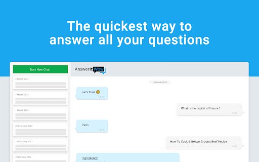AnsweritWow  from Chrome web store to be run with OffiDocs Chromium online