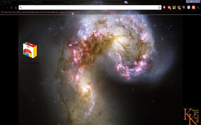 Antennae Galaxy Theme  from Chrome web store to be run with OffiDocs Chromium online