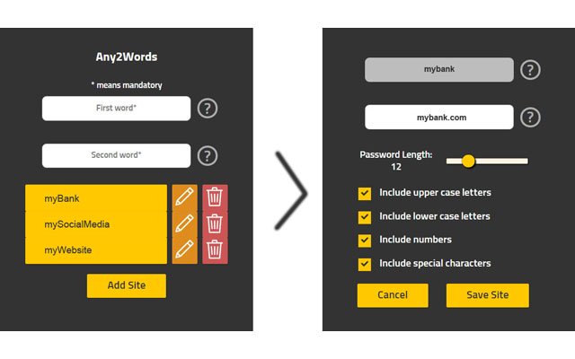 any2words จาก Chrome เว็บสโตร์ที่จะเรียกใช้ด้วย OffiDocs Chromium ออนไลน์