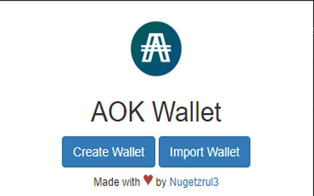 AOK Wallet Extension  from Chrome web store to be run with OffiDocs Chromium online