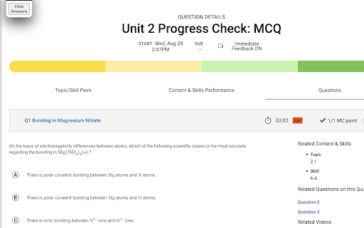 AP Classroom Answer Toggler  from Chrome web store to be run with OffiDocs Chromium online