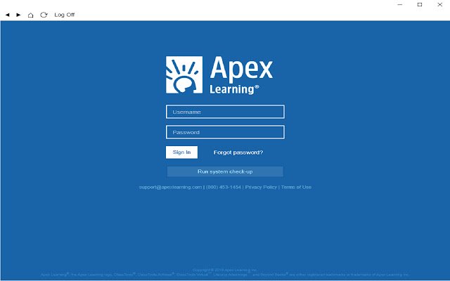Apex Learning  from Chrome web store to be run with OffiDocs Chromium online