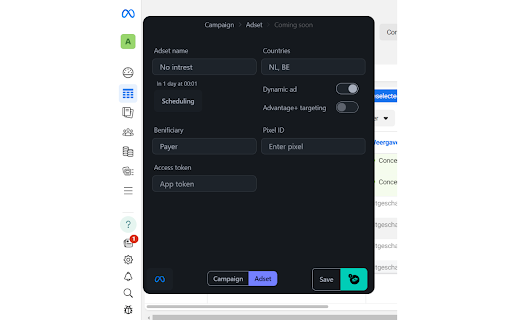 API Meta Helper  from Chrome web store to be run with OffiDocs Chromium online