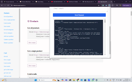 API Tester (Extension)  from Chrome web store to be run with OffiDocs Chromium online