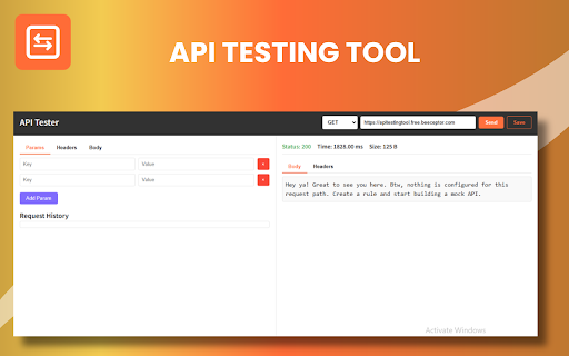 API Testing Tool  from Chrome web store to be run with OffiDocs Chromium online