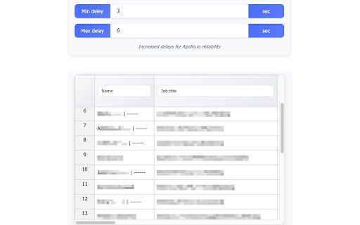 Apollo.io Data Scraper | Auto Formatted CSV Export for Apollo  from Chrome web store to be run with OffiDocs Chromium online