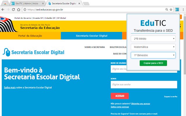 APP EduTIC da Chrome Web Store para ser executado com OffiDocs Chromium online