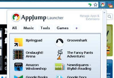 AppJump App Launcher and Organizer  from Chrome web store to be run with OffiDocs Chromium online