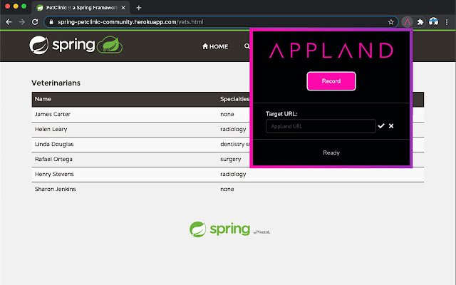 AppLand aus dem Chrome-Webstore, das mit OffiDocs Chromium online ausgeführt werden soll