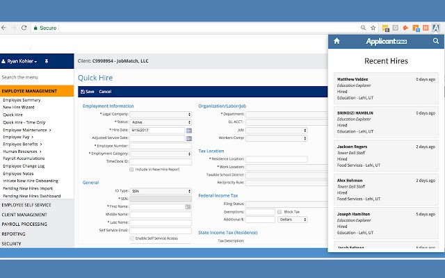 ApplicantPro daripada kedai web Chrome untuk dijalankan dengan OffiDocs Chromium dalam talian