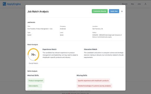 ApplyEngine: AI Job Concierge  from Chrome web store to be run with OffiDocs Chromium online