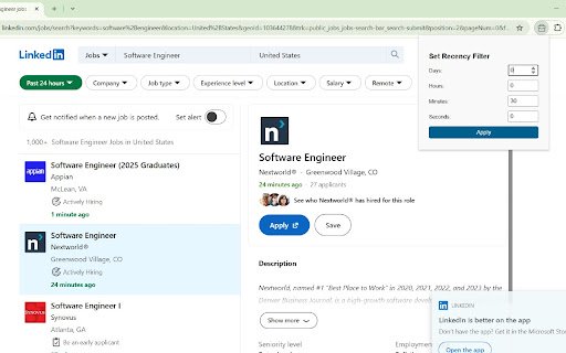 Apply First: LinkedIn™ Jobs  from Chrome web store to be run with OffiDocs Chromium online