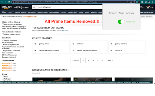 APR Amazon Prime Remover  from Chrome web store to be run with OffiDocs Chromium online