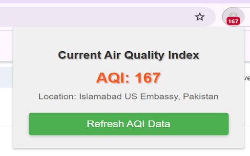 AQI Alert  from Chrome web store to be run with OffiDocs Chromium online