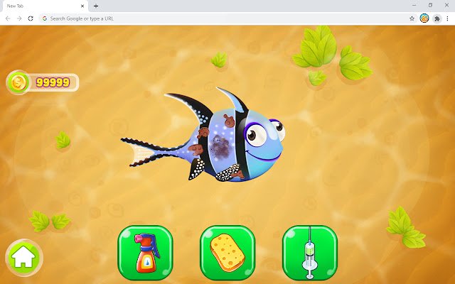 Gra zręcznościowa Aquarium ze sklepu internetowego Chrome, którą można uruchomić w trybie online za pomocą OffiDocs Chromium