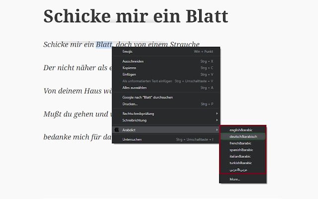 Arabdict  from Chrome web store to be run with OffiDocs Chromium online