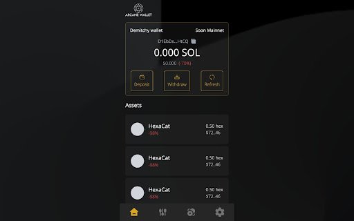 Arcane Wallet  from Chrome web store to be run with OffiDocs Chromium online