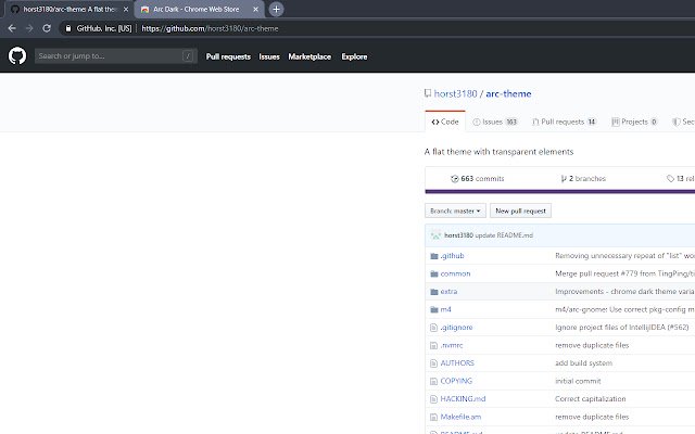 Arc Dark (Legacy)  from Chrome web store to be run with OffiDocs Chromium online