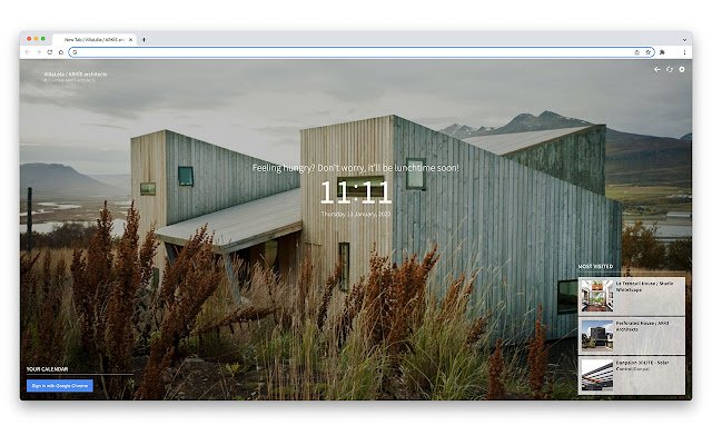ArchDaily New Tab  from Chrome web store to be run with OffiDocs Chromium online