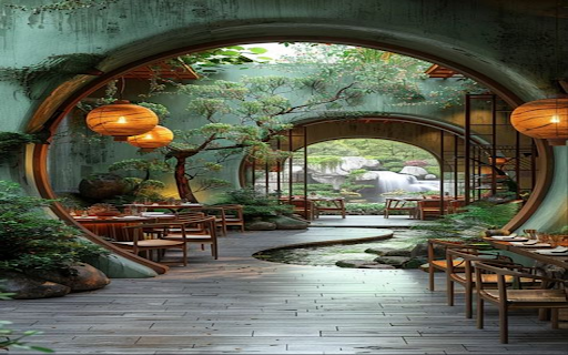 Arc house wallpaper  from Chrome web store to be run with OffiDocs Chromium online
