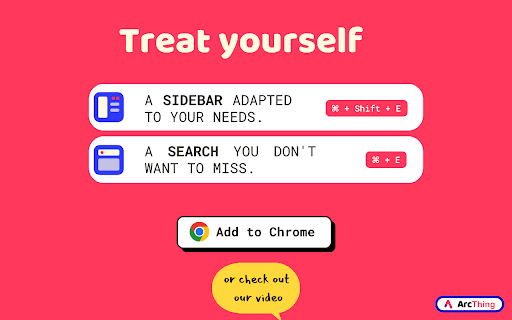 ArcThing Window  Tab Manager  from Chrome web store to be run with OffiDocs Chromium online