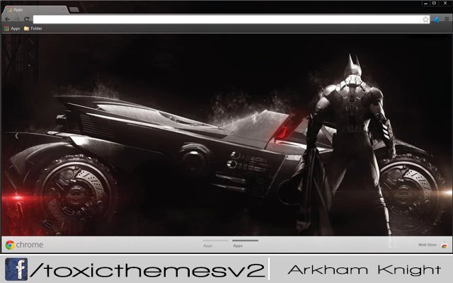 Arkham Knight i Batmobil ze sklepu internetowego Chrome do uruchomienia z OffiDocs Chromium online