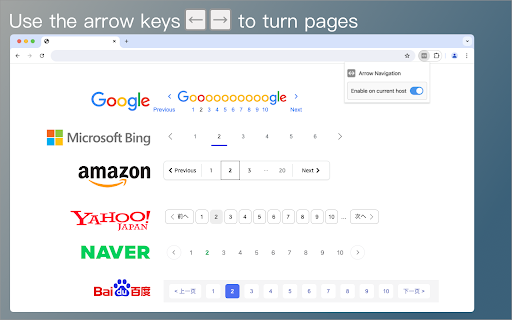 Arrow Navigation  from Chrome web store to be run with OffiDocs Chromium online