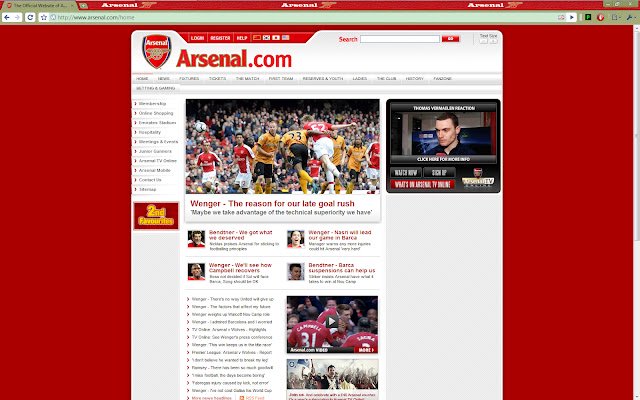 Arsenal Theme  from Chrome web store to be run with OffiDocs Chromium online