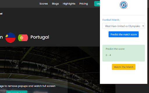 arsenal vs manu  from Chrome web store to be run with OffiDocs Chromium online