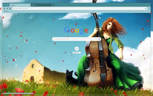 Künstlerische Musikerin aus dem Chrome-Webshop, die mit OffiDocs Chromium online betrieben werden soll