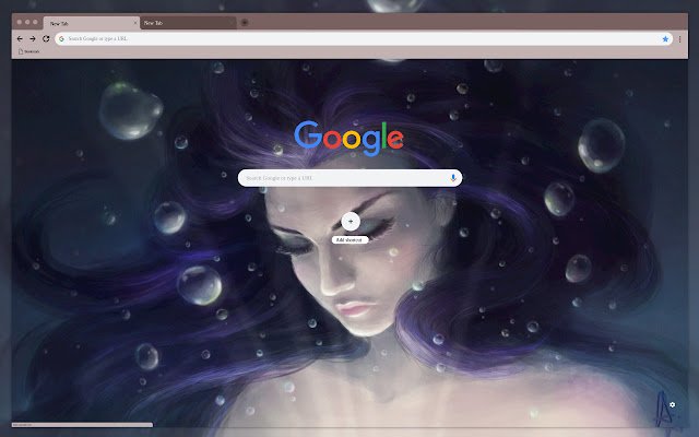 Art Girl bajo el agua de la tienda web de Chrome se ejecutará con OffiDocs Chromium en línea
