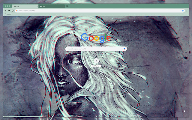 Art Girl z długimi włosami ze sklepu internetowego Chrome do uruchomienia z OffiDocs Chromium online