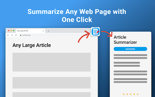 Article Summarizer  from Chrome web store to be run with OffiDocs Chromium online