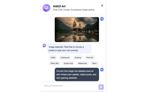Art image extension  from Chrome web store to be run with OffiDocs Chromium online