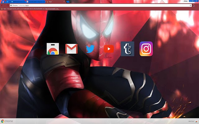 ARTE Homem Aranha de Ferro | Avengers Infinity War da Chrome Web Store será executado com OffiDocs Chromium online