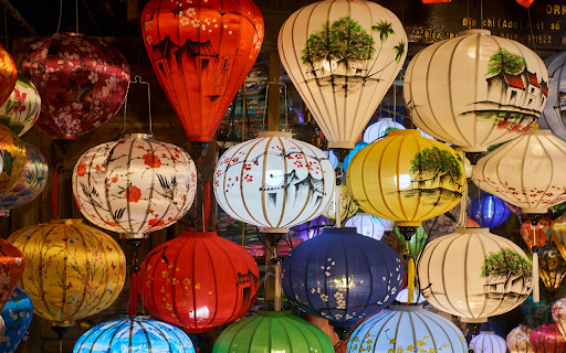 Artistic lanterns  from Chrome web store to be run with OffiDocs Chromium online