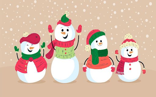 Artistic Snowman Browser Theme  from Chrome web store to be run with OffiDocs Chromium online