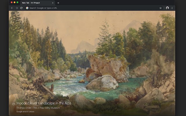 Art Project New Tab  from Chrome web store to be run with OffiDocs Chromium online