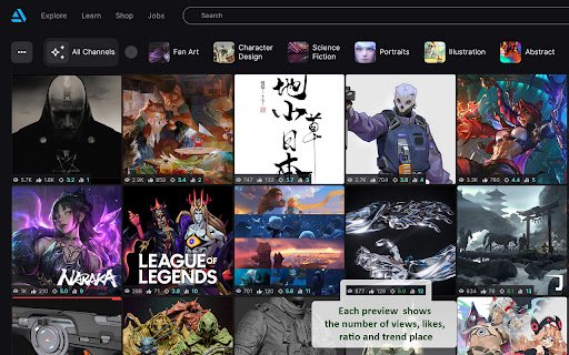 Artstation Plus  from Chrome web store to be run with OffiDocs Chromium online
