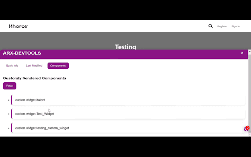 Arx dev tools  from Chrome web store to be run with OffiDocs Chromium online