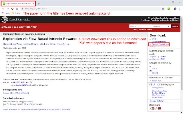 arxiv utils  from Chrome web store to be run with OffiDocs Chromium online