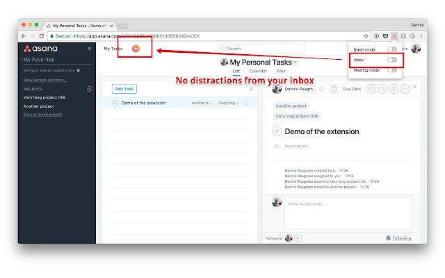 Asana Productivity Hacks  from Chrome web store to be run with OffiDocs Chromium online