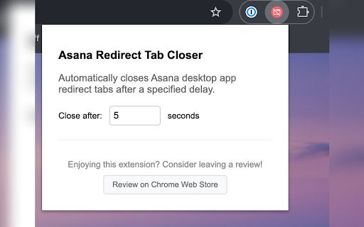 Asana Redirect Tab Closer  from Chrome web store to be run with OffiDocs Chromium online