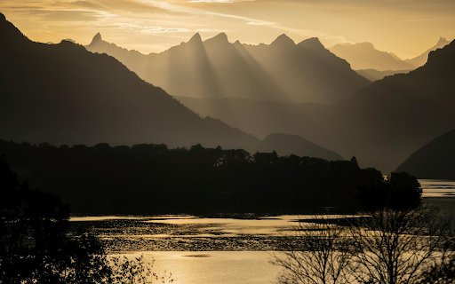A Scenic View of Lake Lucerne from Meggen in Grayscale  from Chrome web store to be run with OffiDocs Chromium online